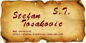 Stefan Tošaković vizit kartica